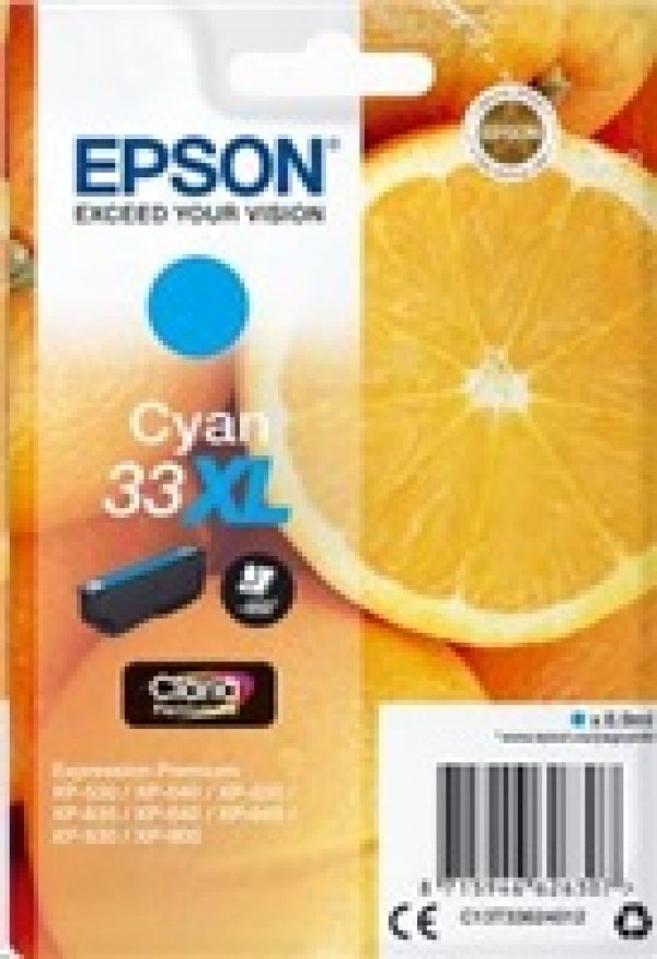 Náplň Epson 33XL, C13T33624012 azurová