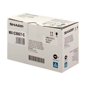 Toner Sharp MX-C30GTC azurový