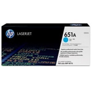 Toner HP č.651A CE341A azurový